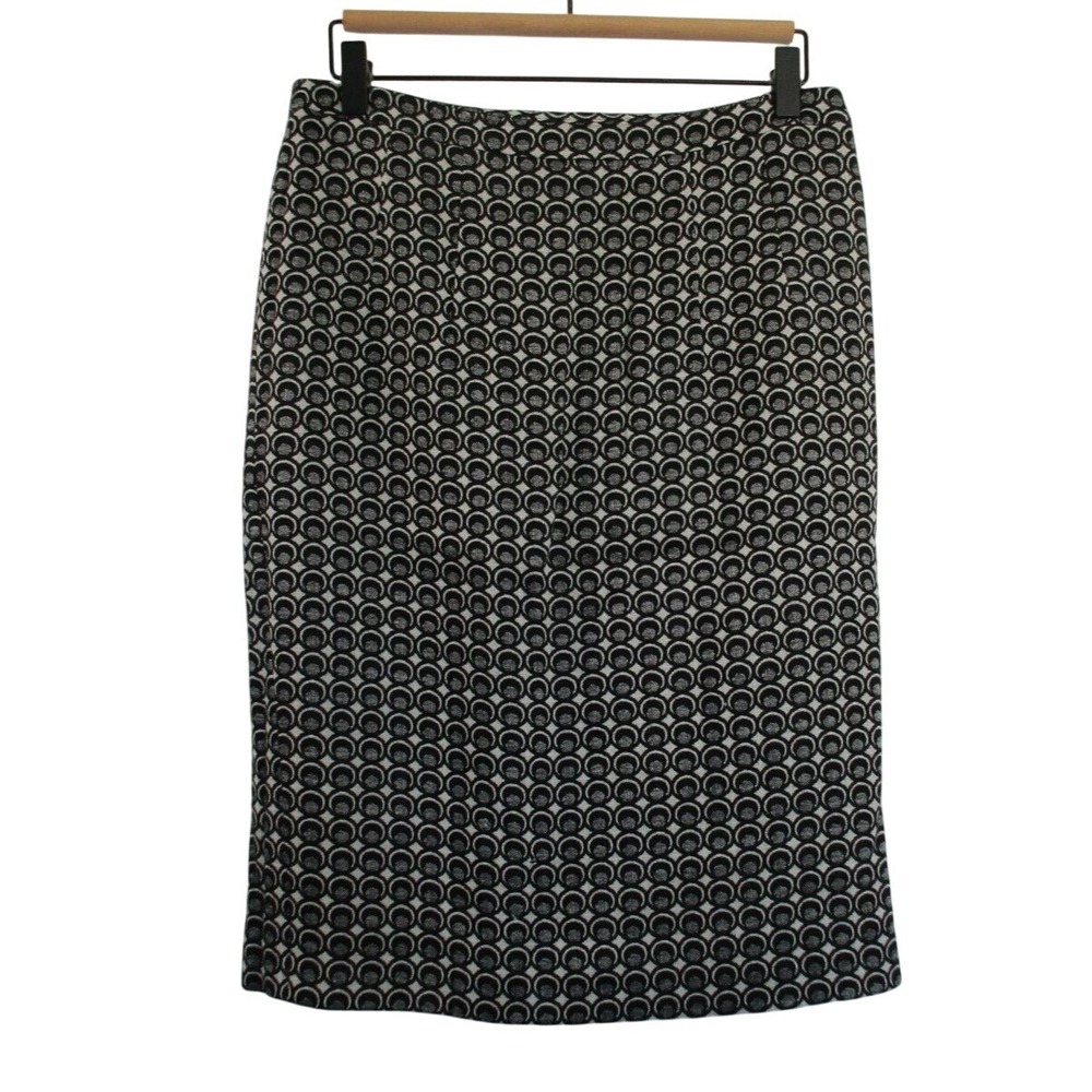 Boden Womens Mod Dot Print Wool Blend Midi Pencil Skirt size 6 Careerwear Office